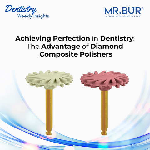 Mr Bur diamond composite polishers in disc shape designed for high gloss finishing and smooth surface refinement enhancing precision and aesthetics in restorative dentistry.