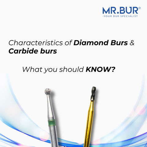 Mr. Bur explains characteristics of diamond burs and carbide burs covering cutting efficiency durability precision and clinical applications in dentistry.