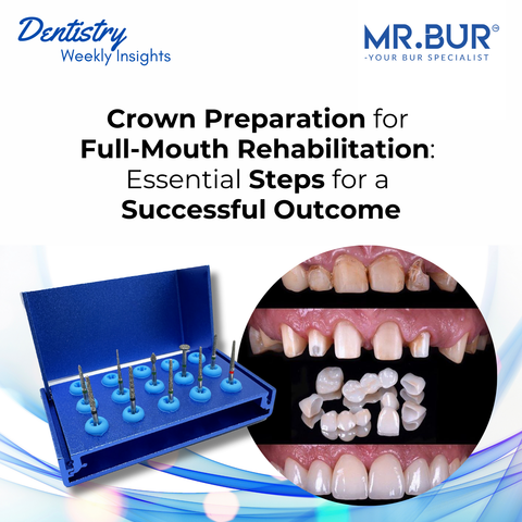 Mr. Bur Crown and Bridge Preparation Kit, featuring precision-engineered burs for efficient tooth preparation, ensuring optimal fit and durability in crown and bridge restorations.