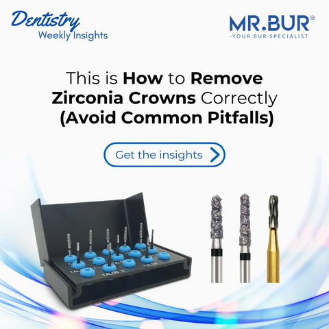 Guide to zirconia crown removal techniques emphasizing tool selection and preserving tooth structure for improved patient outcomes.