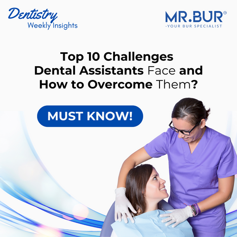 Mr Bur explains the top challenges dental assistants face and how to overcome them showing two dental staff reviewing clinical documents in a professional setting.