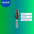 Mr. Bur TC112 CVD Coating Plain Cut Coarse Tungsten Carbide for Plaster is ideal for plastering, restorative work, prosthodontics, denture technique, and 3D acrylic denture procedures.