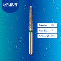 Mr. Bur 852 tapered round end diamond bur 53A are tools used in multiple dental procedures. ISO 806 314 199 534 017 FG, Their tapered round end heads are ideal for for effective crown and bridge preparation, chamfer margin preparation, and trimming and preparation for all composite materials. 