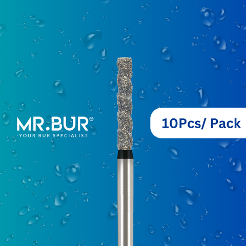 This is a Cool Twister Line Super Coarse Straight Flat End FG Diamond Bur sold by Mr. Bur the best international supplier of dental burs.