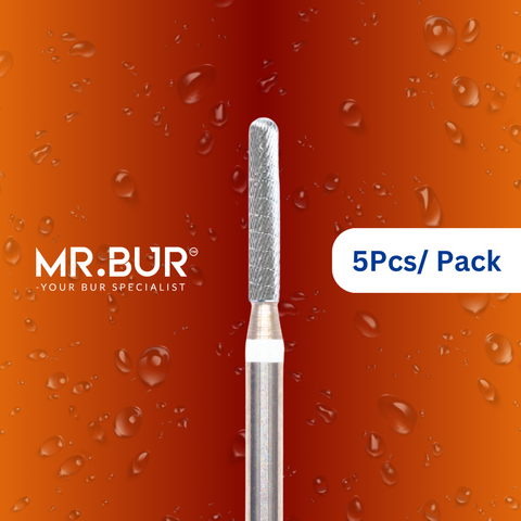 Mr. Bur Cylinder Round End Finishing Carbide Dental Bur FG ensures precise, smooth finishing for restorations, enhancing contouring, durability, and procedural accuracy.