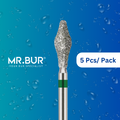 Mr. Bur Occlushaper Diamond Bur FG used for occlusal shaping in onlay overlay tabletop restorations and minimally invasive ceramic crown preparations.
