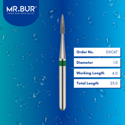Flame Coarse Diamond Bur FG
