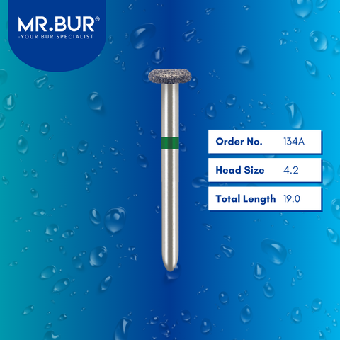 Mr. Bur 134A Occlusal Surface Reduction Donut Coarse Diamond Bur 907 FG are tools used in various dental procedures. ISO 806 314 067 534 042, Their donut design is ideal for restorative treatments, crown removal, crown preparation, model fabrication, occlusal incisor reduction, and crown & bridge techniques.