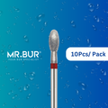 This is the Fine Grit Pre-Polishing Egg FG Diamond Bur sold by Mr. Bur the best international supplier of diamond dental burs.