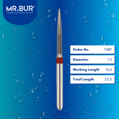 Fine Grit Pre-Polishing Flame Diamond Bur FG 5pcs/pack