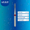 Mr. Bur DXF167 Fine Grit Pre-Polishing Flame Needle Diamond Bur FG are tools used in multiple dental procedures. Their flame-shaped heads are ideal for effective cavity preparation, veneer preparation, chamfer margin bur, and crown and bridge preparation.