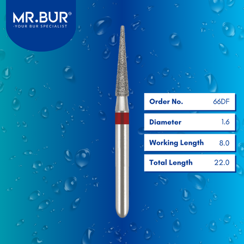 Fine Grit Pre-Polishing Pointed Cone Diamond Bur FG 5pcs/pack