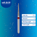Mr. Bur 71DF Fine Grit Pre-Polishing Pointed Cone Diamond Bur FG are tools used in multiple dental procedures. Their pointed cone heads are ideal for effective prophylaxis, interproximal work, crown preparation, model fabrication, model casting technique, crown and bridge technique, and veneer and ceramic technique.