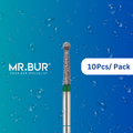 Mr. Bur Endodontic Mini Open Chamber Coarse FG Short Diamond Bur ensures precise, controlled access for endodontic treatments, enhancing visibility and efficient cavity preparation.