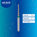Mr. Bur 848 mini tapered flat end diamond bur 227A are tools used in multiple dental procedures. ISO 806 313 173 534 012 FG, Their mini tapered flat end heads are ideal for for effective crown and bridge preparation, shoulder margin preparation, and trimming and preparation for all composite materials. 