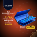 Mr. Bur Gingivectomy Bur Kit, with 10 stainless steel burs, is ideal for fine-tuning soft tissue, subgingival caries treatment, and using heat to cauterize gums and control bleeding during gingivectomy.