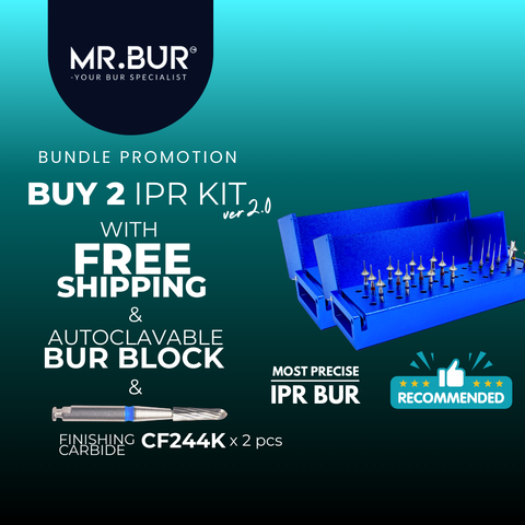 Mr. Bur One Slice IPR Kit for aligner and invisalign promotion bundle of 2 Sets.