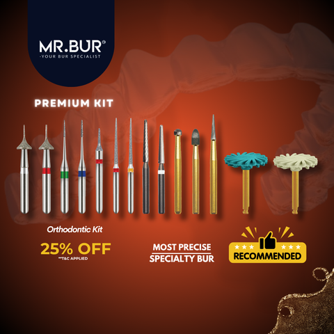 Mr. Bur orthodontic kit is one of the best choices in the market for orthodontic procedure including interproximal reduction, tooth adjustment for invisalign and debonding.