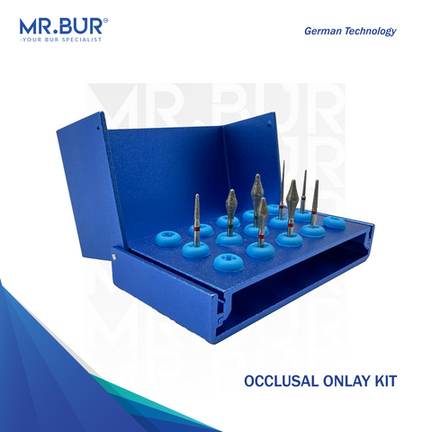 MR.BUR Occlusal Onlay Kit FG is designed to provide a precise occlusal onlays, overlays, and posterior veneers preparation.