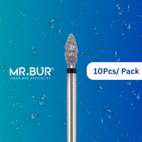 This is the Cool Twister Line Super Coarse Flame FG Diamond Bur sold by Mr. Bur the best international supplier of dental burs.