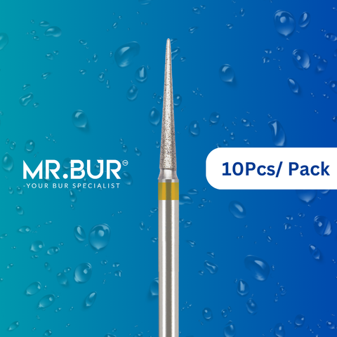 The #1 Best Super Fine Finishing Pointed Cone Diamond Bur FG. Mr Bur offers the best online dental burs and is a Better Choice than Meisinger, Mani, Shofu, Eagle Dental, Trihawk, Suitable for Dental Cases.
