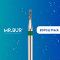 This is the FG Round mini Diamond dental bur with collar sold by Mr Bur the best supplier of diamond dental burs.