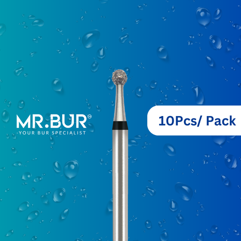 This is the Round Ball Spiral Cool Cut Super Coarse FG Standard Diamond Bur sold by Mr. Bur the best international dental bur supplier.