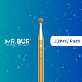 The #1 Best Gold Round Ball Diamond Bur FG. Mr Bur offers the best online dental burs and is a Better Choice than Meisinger, Mani, Shofu, Eagle Dental, Trihawk, Suitable for Dental Cases.