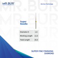 Mr Bur super fine super needle finishing bur use for finishing.