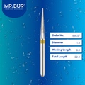 Mr. Bur Super Fine Finishing Pointed Cone Diamond Bur 5pcs FG 66CSF, 1.4mm, ensures precise detailing, ultra-smooth surface finishing, and enhanced polishing for superior restorative outcomes.