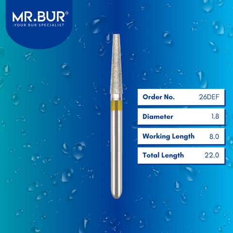 Super Fine Finishing Taper Flat End Diamond Bur FG 5pcs/pack