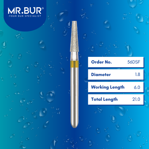 Super Fine Finishing Taper Flat End Diamond Bur FG 30pcs/pack