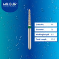 Mr. Bur Taper Torpedo Coarse Diamond Bur 5pcs FG 94, 1.6mm, ensures precise tooth reduction, efficient contouring, and optimal cutting performance for restorative procedures.