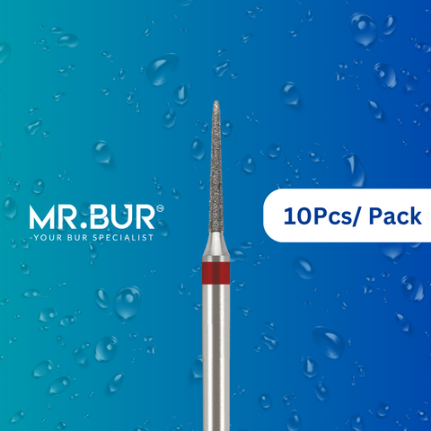 This is the Fine Grit Pre-Polishing Torpedo FG Diamond Bur sold by Mr. Bur the best diamond bur supplier.