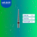 Mr. Bur Tungsten Carbide Fine Cross Cut Laboratory Bur TC11F, 2.3mm, ensures precise trimming, fine detailing, and efficient material shaping for dental prosthetics.